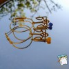 Сережки "Герб України 25*15 мм. Кільця. Колір золото